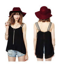 OEM Clothing 2015 Latest Design Sexy Casual Ladies Chiffon Blouse